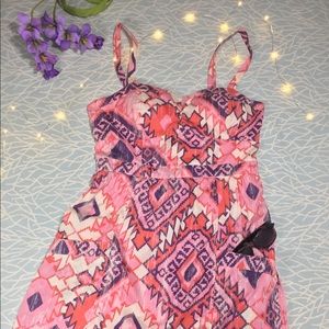 American Eagle Outfitters Pink Aztec Dress 12